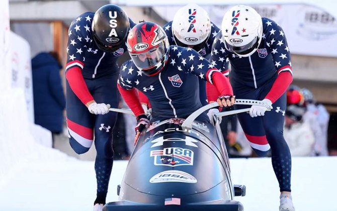 Трое американцев выпали из боба на этапе Кубка мира в Швейцарии