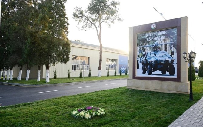 İlham Əliyev Tərtər elektromexanika zavodunun yenidənqurmadan sonra açılışında iştirak edib