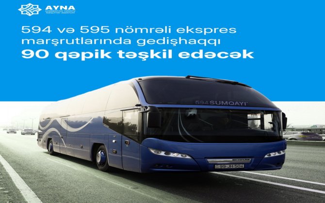 Bakı-Sumqayıt istiqaməti üzrə iki avtobus marşrutunda gediş haqqı artırılır