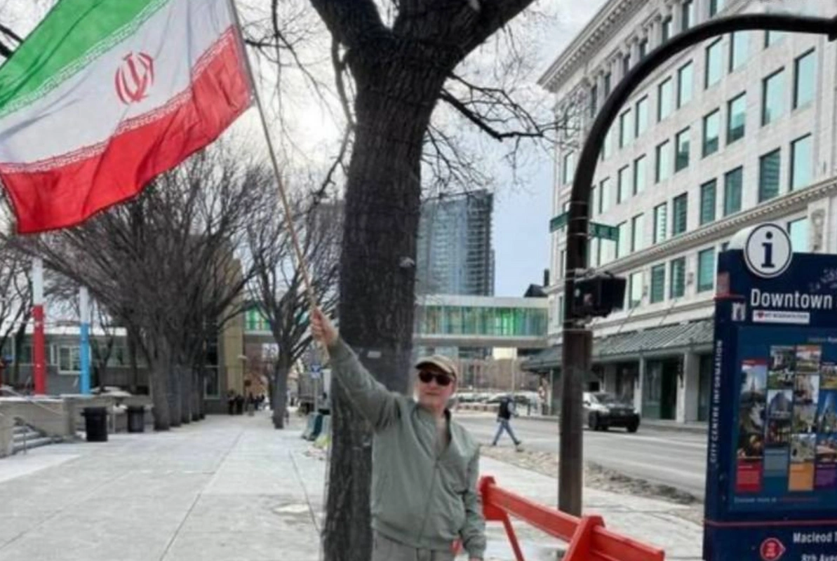 Kanadada İran bayrağını qaldıran şəxs saxlanıldı - FOTO/VİDEO