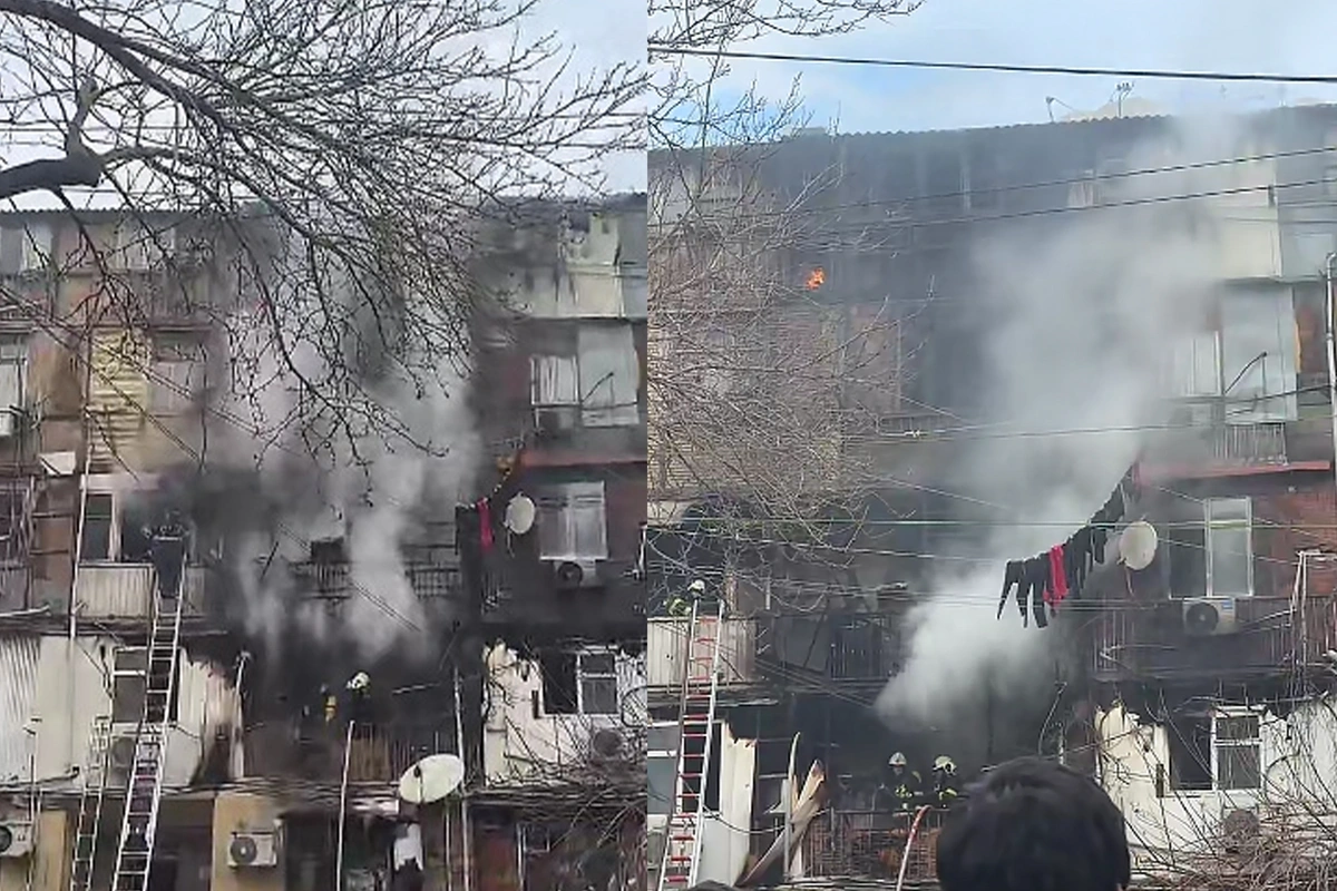 Binəqədidə yataqxanadakı yanğın söndürülüb, sakinlər təxliyə ediliblər - VİDEO