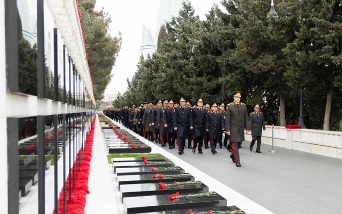 Личный состав МВД почтил память шехидов 20 января-ВИДЕО