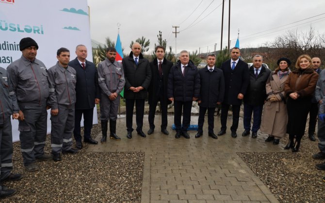 Şabranın Sincanboyad kəndində yüzlərlə sakin içməli su ilə təmin olunub - FOTO