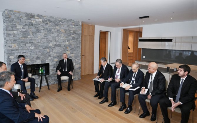 Prezident İlham Əliyev Davosda Braziliyanın “BTG Pactual” şirkətinin sədri ilə görüşüb - FOTO