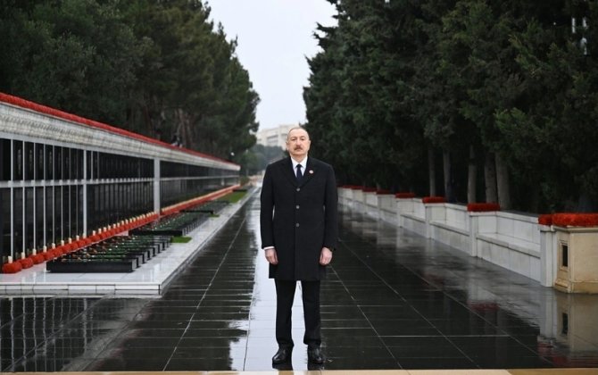 İlham Əliyev Şəhidlər xiyabanını ziyarətinə dair videoçarx paylaşıb