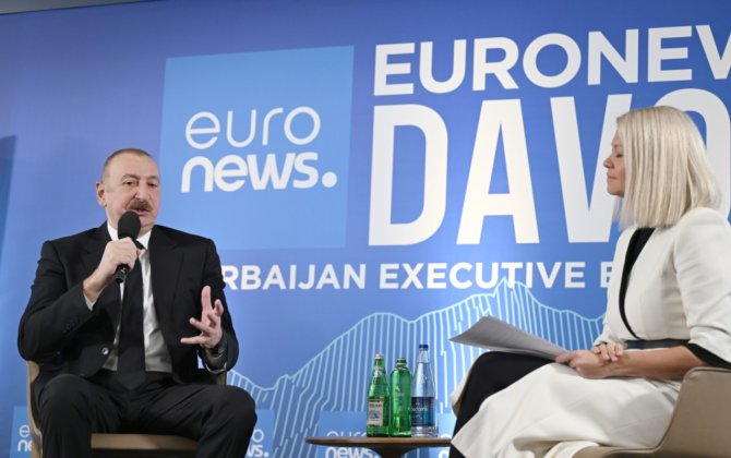 Prezidentlə müsahibənin kadrarxası görüntüləri - VİDEO