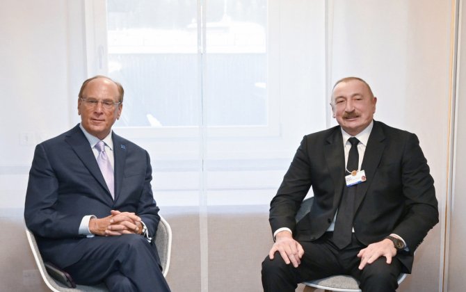 İlham Əliyev Davosda 