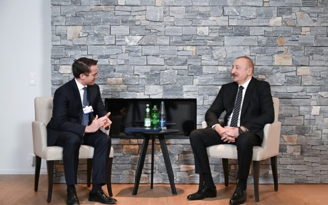 Prezident Davosda daha bir görüş keçirdi - FOTOLAR