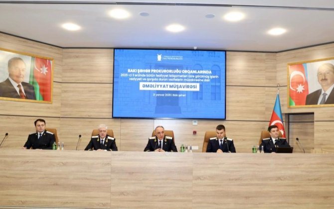 Kamran Əliyev Bakı Şəhər Prokurorluğunda müşavirə keçirdi - FOTO