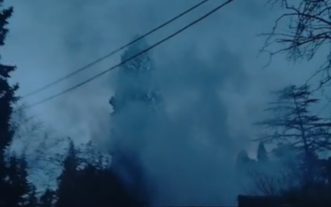 Gəncədə parkda yanğın baş verdi - VİDEO