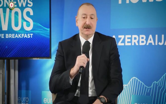 Prezident İlham Əliyev Davos Forumunun illik toplantısında iştirakına dair paylaşım edib - VİDEO