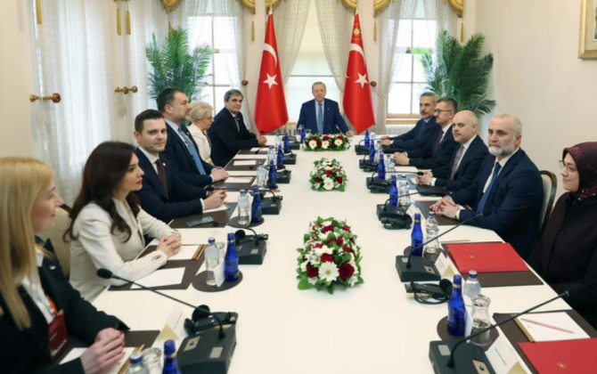 Ərdoğan Balkan Sülh Platformasının iştirakçılarını qəbul edib