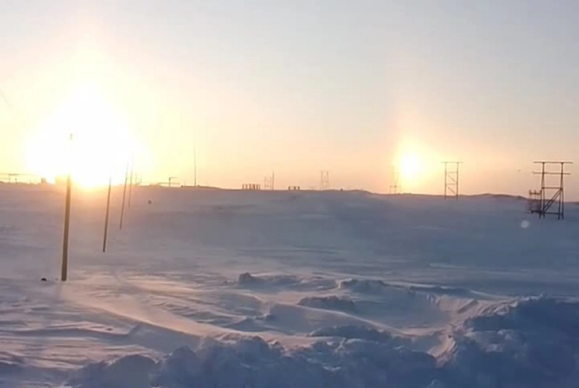 Saxalində səmada iki günəş görünüb