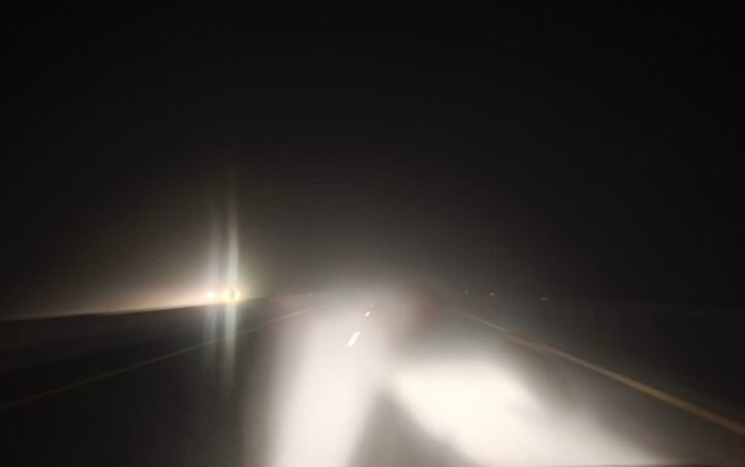 Yeni Ələt–Astara magistralında qatı duman hərəkəti çətinləşdirib