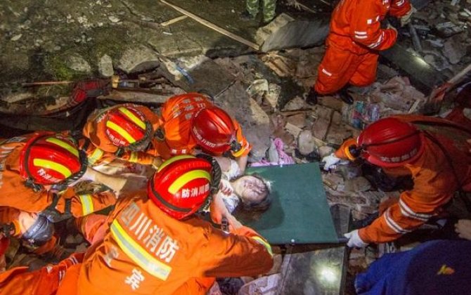 Çində güclü zəlzələ oldu