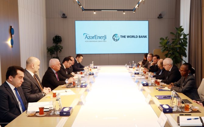 “AzərEnerji” və Dünya Bankı nümayəndə heyətlərinin görüşü olub