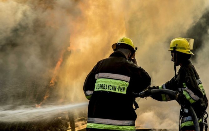 Abşeron Gənclər Şəhərciyində yanğın olub
