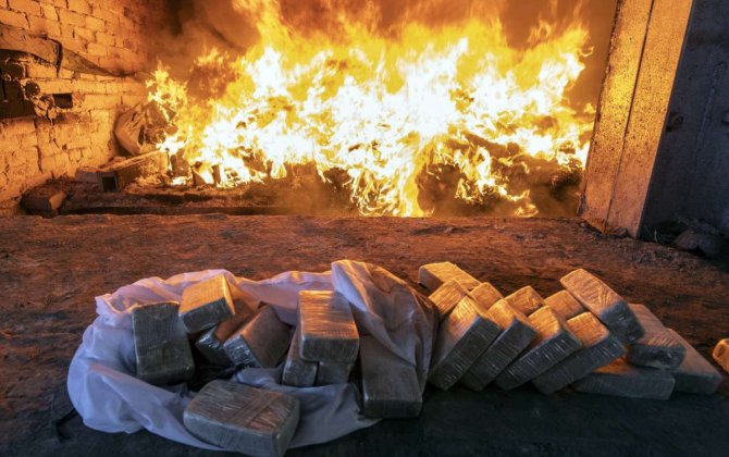 Gömrükdə götürülmüş 164 milyon manatlıq narkotik məhv edilib