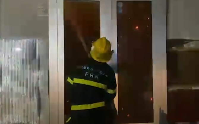 Göyçayda mağaza yandı - VİDEO