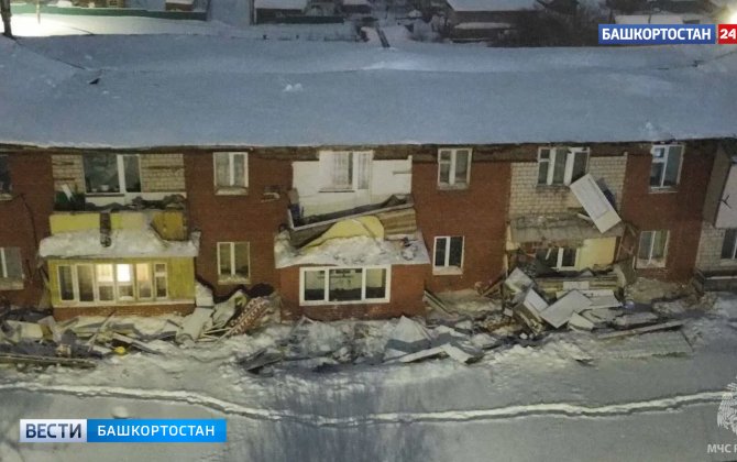 В Башкортостане обрушилась крыша двухэтажного дома