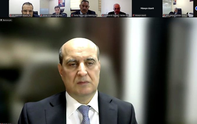 Qarabağ suvarma kanalının yenidən qurulması üzrə İşçi qrupunun növbəti onlayn iclası keçirildi - FOTO