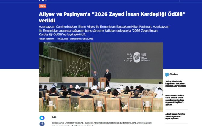 İlham Əliyevin Əbu-Dabiyə səfəri dünya mətbuatının diqqət mərkəzindədir - FOTO