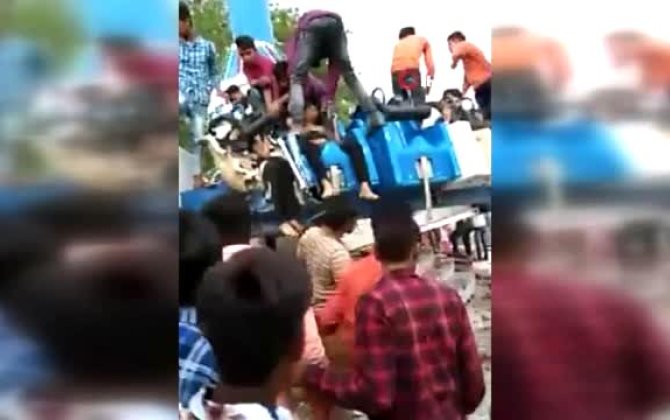 В Индии при обрушении аттракциона с людьми погиб один человек, 13 пострадали