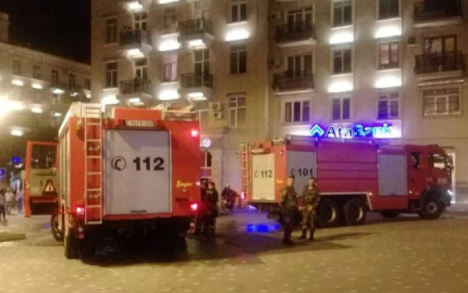 Bakıda restorana od vurub, qapıları kilidlədi - VİDEO