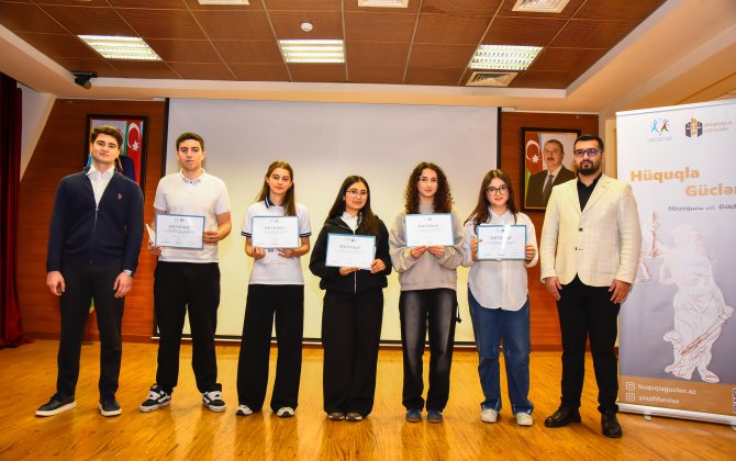 Gənclərin hüquqi savadlılığının artırılmasına yönəlmiş “Hüquqla Güclən!” layihəsi keçirildi - FOTO