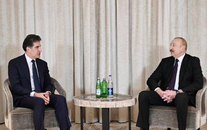 Ильхам Алиев встретился в Мюнхене с главой региона Иракский Курдистан-ФОТО