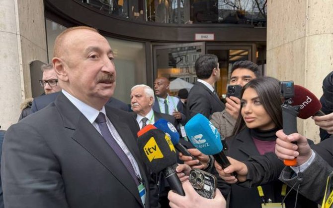 На страницах президента Азербайджана в соцсетях размещена публикация о встречах в Мюнхене