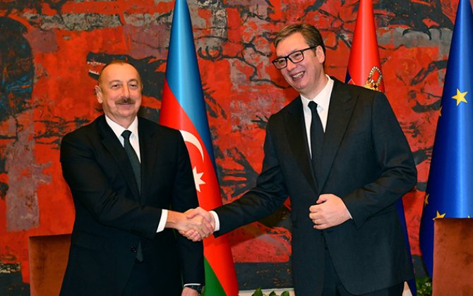 Президент Ильхам Алиев направил поздравительное письмо Александру Вучичу