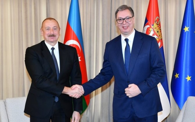 İlham Əliyevlə Aleksandar Vuçiç arasında təkbətək görüş başlayıb