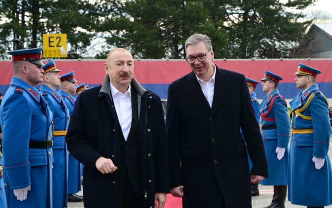 İlham Əliyevin Serbiyaya səfəri başa çatdı - FOTOLAR