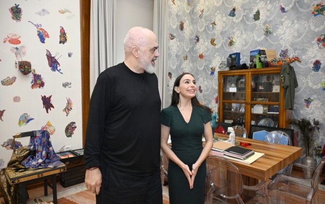 Leyla Əliyeva Tiranada Albaniyanın Baş naziri Edi Rama ilə görüşüb - FOTO
