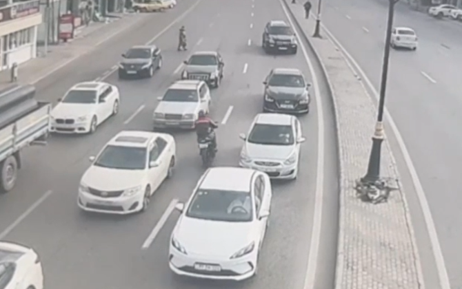 Bakıda avtoxuliqanlıq edən sürücü həbs olundu - VİDEO