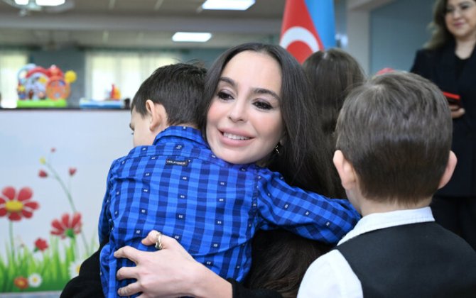 Leyla Əliyeva Tiranada uşaq evini ziyarət edib - FOTO