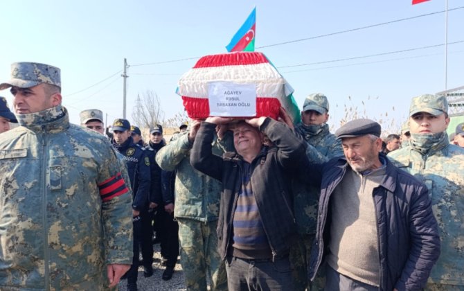 Şəhid Rəsul Ağayev torpağa tapşırıldı