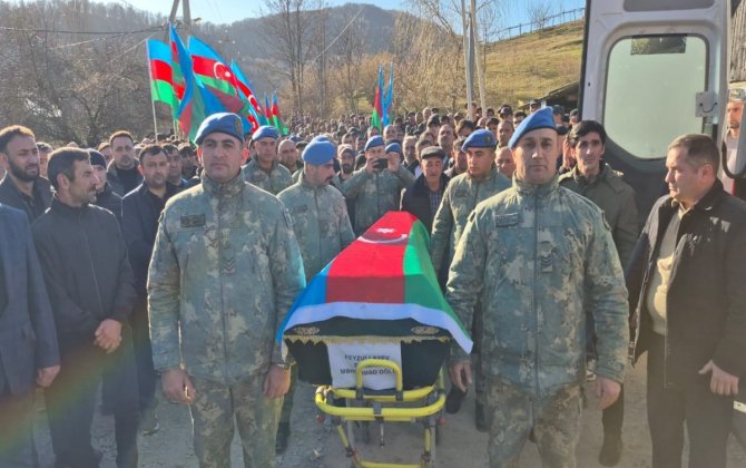 1994-cü ildə Kəlbəcərdə itkin düşmüş şəhidin qalıqları İsmayıllıda dəfn edilib - FOTO