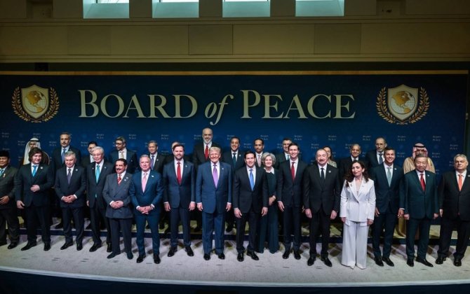 На страницах президента Азербайджана в соцсетях размещена публикация о 1-м заседании Совета мира