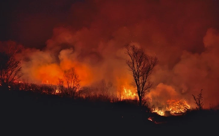 Пожар в Бейлаганском районе вызвал перебои с интернетом в ряде сёл-ОБНОВЛЕНО