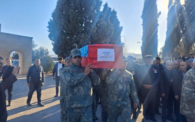 Şəhid Nofəl Əsgərovla vida mərasimi keçirilir - FOTO