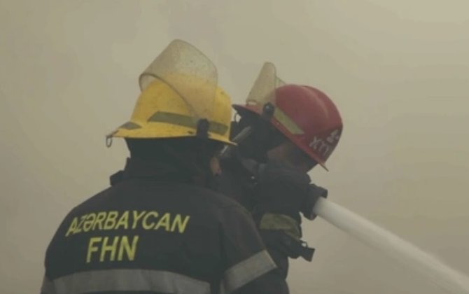 Balakəndə avtomobil təmiri sexi və orada olan avtomobil yandı