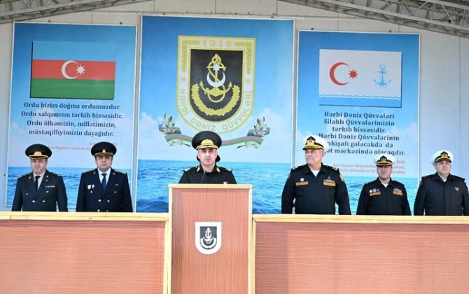 Hərbi prokuror Müdafiə Nazirliyinin Hərbi Dəniz Qüvvələrində görüş keçirdi - FOTO