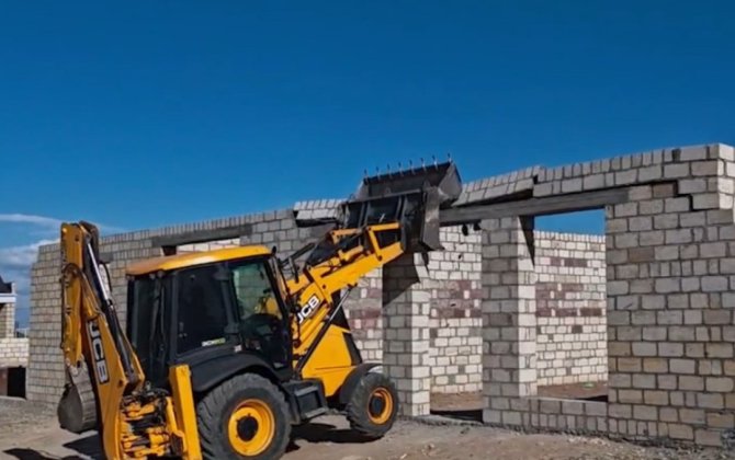 Gəncədə qanunsuz tikintinin qarşısı alındı - FOTO/VİDEO