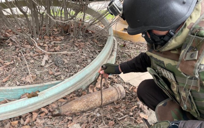 Sumqayıtda top mərmisi aşkar edildi - FOTO