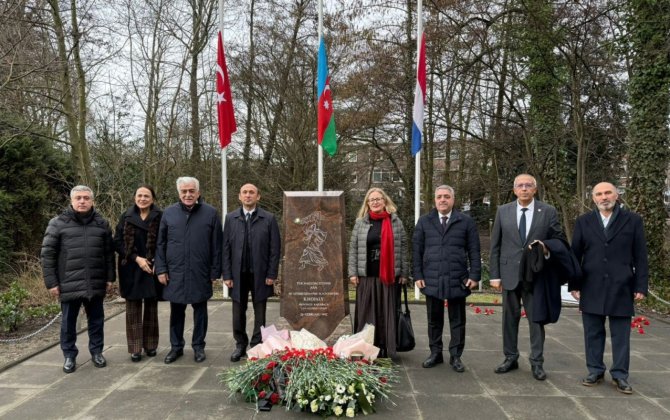 Xocalı soyqırımı qurbanları Haaqada anılıb - FOTOLAR