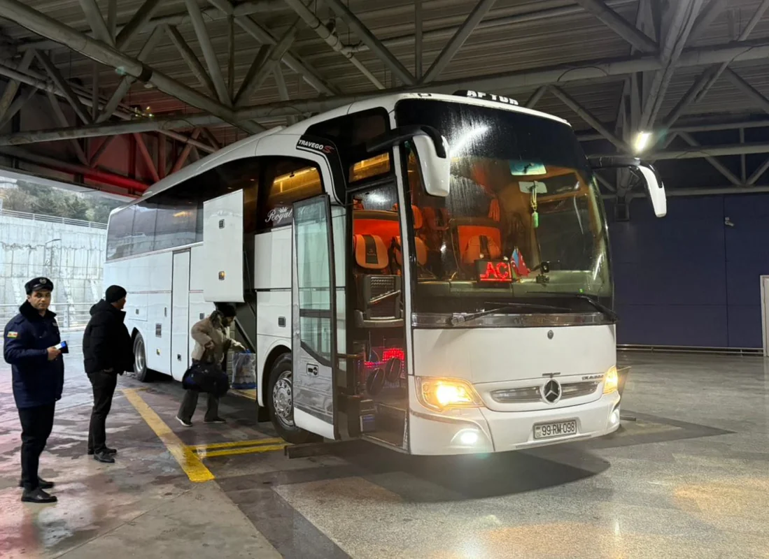 Bakı-Laçın reysi üzrə ilk avtobus yola düşüb - FOTO