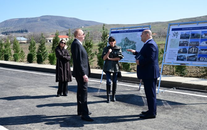 İlham Əliyev Xocavənd kəndində görülmüş işlərlə tanış olub - FOTO - YENİLƏNİB