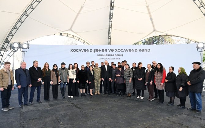 Prezident İlham Əliyev Xocavənd şəhər və Xocavənd kənd sakinləri ilə görüşüb - FOTO